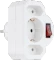 REV Ritter Adapterstecker mit Schalter, 3-fach, 2x Euro, 1x Schuko, weiß Vorschaubild