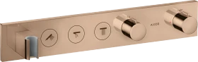 Hansgrohe AXOR ShowerSolutions Thermostatmodul Select 530/90 Unterputz für 3 Verbraucher polished red gold