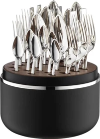 Robbe & Berking Riva The Box Besteck-Set 150g versilbert/frozen black, 24-tlg.