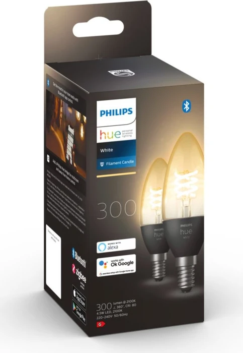 Philips Hue White 300 E14 4.5W/821, 2 Stück