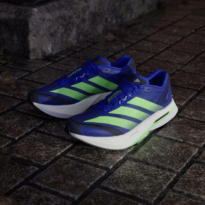 adidas Adizero Boston 13 lucid blue/lime burst/core black (Herren)