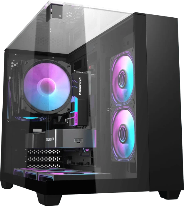 DarkFlash TH285M Black, Glasfenster