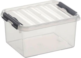 Sunware Q-Line Aufbewahrungsbox, 2l, transparent/grau