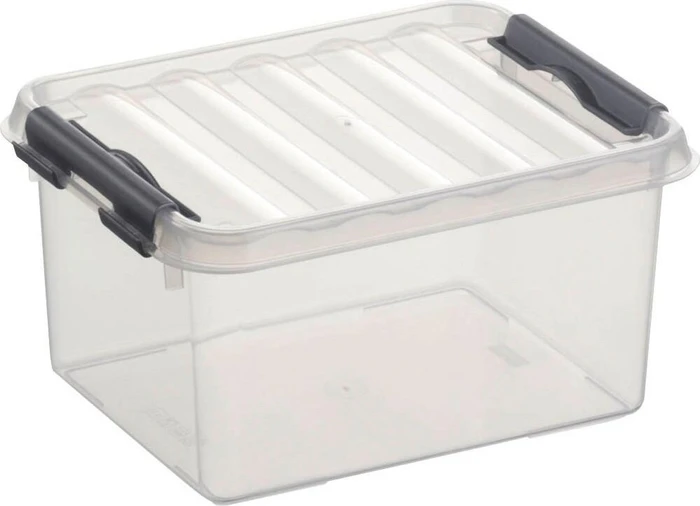 Sunware Q-Line Aufbewahrungsbox, 2l, transparent/grau