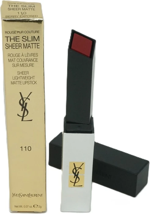 Yves Saint Laurent Rouge Pur Couture The Slim Sheer Matte Lippenstift 110 Berry Exposed, 2.2g