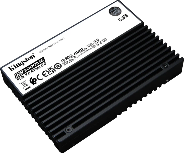 Kingston DC3000ME PCIe 5.0 NVMe U.2 SSD 15.36TB, U.2 / PCIe 5.0 x4