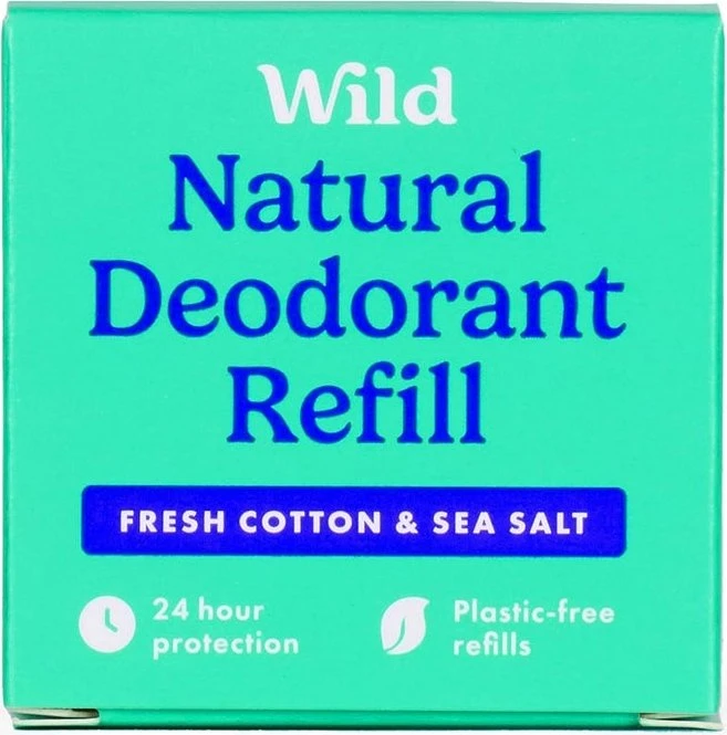 Wild Deodorant Stick Cotton & Sea Salt Refill, 40g