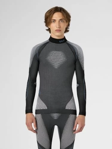 UYN Evolutyon Turtle Neck Funktionsshirt langarm anthracite melange/nude/avio (Herren)