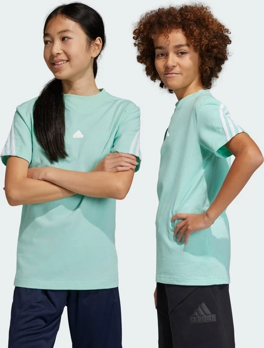 adidas Future Icons 3-Streifen T-Shirt kurzarm easy green/white (Junior)