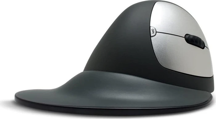 Goldtouch Semi-Vertical Wireless Mouse schwarz/silber, Rechtshänder, Medium, USB