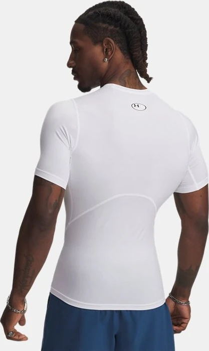 Under Armour HeatGear Armour Funktionsshirt kurzarm weiß/schwarz (Herren)