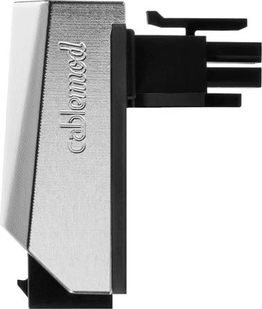 CableMod 12VHPWR Winkeladapter 90 Grad, Variante A, Sense-Pins an der Unterseite, silber
