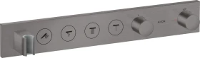 Hansgrohe Axor ShowerSolutions Thermostatmodul Select 600/90 Unterputz für 4 Verbraucher brushed black chrome