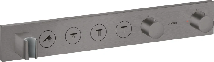 Hansgrohe Axor ShowerSolutions Thermostatmodul Select 600/90 Unterputz für 4 Verbraucher brushed black chrome