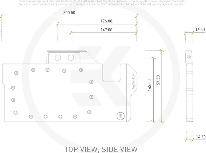 EK Water Blocks Quantum Line EK-Quantum Vector TUF RX 6800/6900 D-RGB, Nickel, Acryl