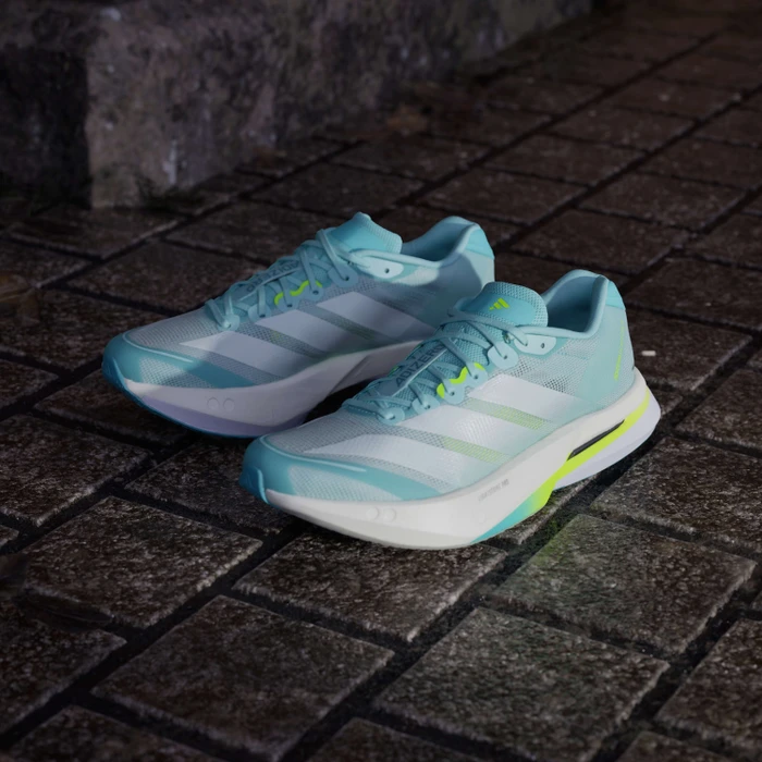 adidas Adizero Boston 13 semi flash aqua/zero metalic/lucid lemon (Damen)