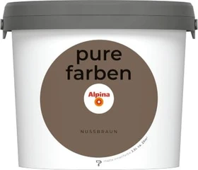 Alpina Farben Pure Farben Wandfarbe innen nussbraun, 2.5l