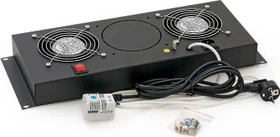 Triton vertikale Belüftungseinheit, 2 Ventilatoren, hellgrau, 4HE