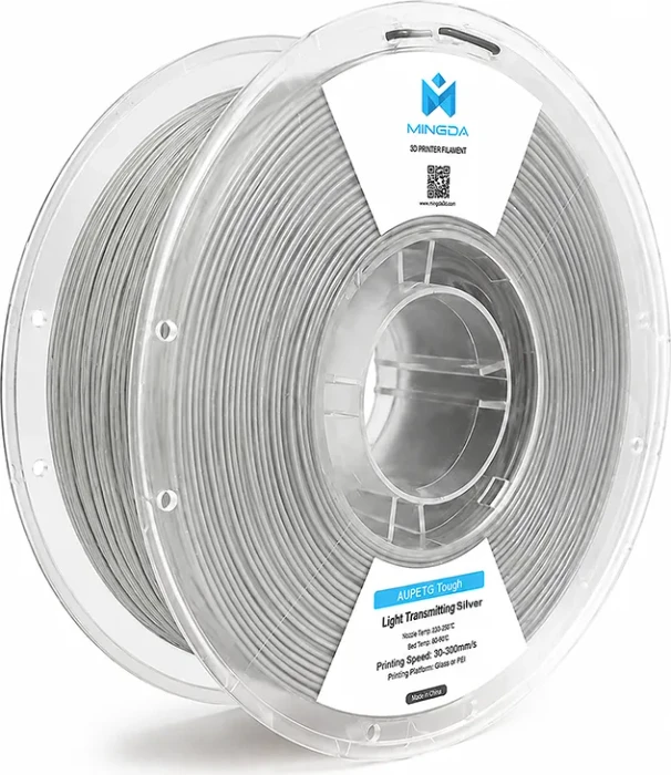 Mingda AdPETG Tough Light-Transmitting, silber, 1.75mm, 1.00kg