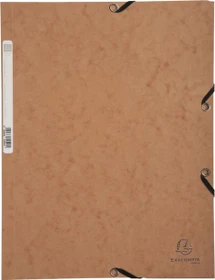 Exacompta Sammelmappe Colorspan 400g/m² mit Gummizug, A4, tabak