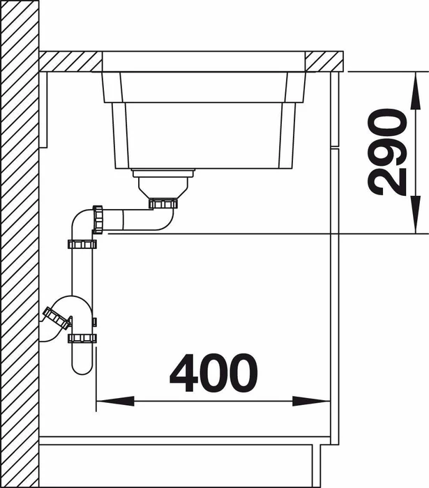 Blanco Etagon 700-U InFino Unterbau Becken mittig edelstahl