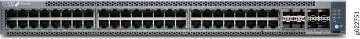 Juniper EX4100 Rackmount Gigabit Managed Switch, 48x RJ-45, 4x SFP28, 4x SFP+, Front to Back Airflow