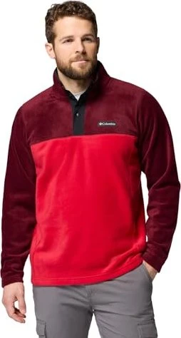 Columbia Steens Mountain II Half Snap Fleece Pullover mountain red/rich wine/black (Herren)