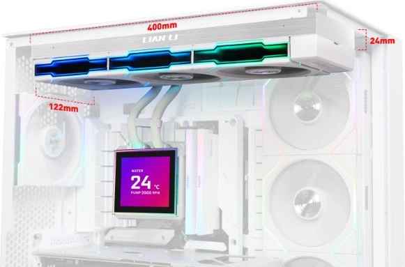 Lian Li HydroShift II LCD-S 360TL, weiß