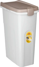 Kerbl Futtercontainer, 15l, weiß/braun