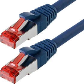 Helos Premium Patchkabel, Cat6, S/FTP, RJ-45/RJ-45, 0.25m, blau