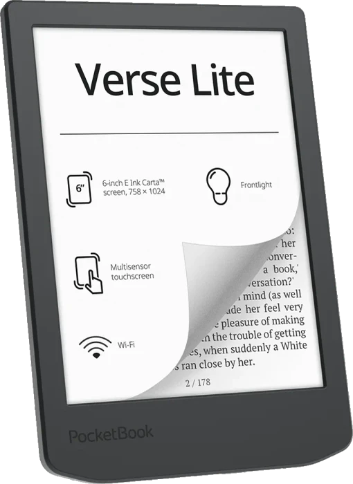 PocketBook Verse Lite, Midnight Grey, 8GB Flash