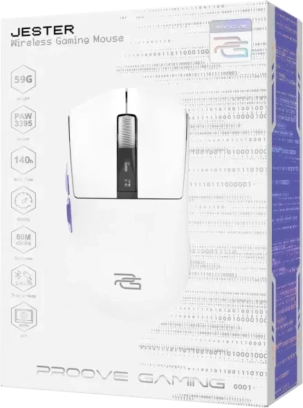 Proove Jester 8K Wireless Gaming Mouse, weiß, USB/Bluetooth