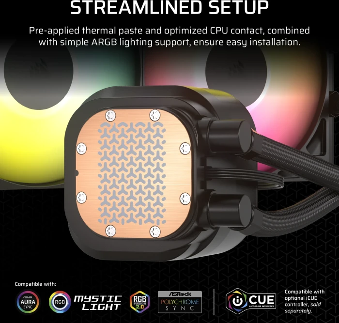 Corsair Nautilus 240 RS ARGB, schwarz