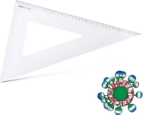 Aristo Zeichendreieck 60° 42.5cm, transparent