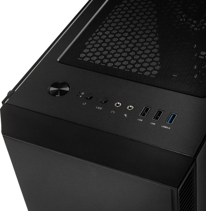 Zalman R2, schwarz, Glasfenster