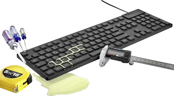Renkforce Wasserdichte Industrietastatur, IP68, PS/2 & USB, DE