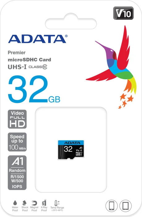 ADATA Premier R100/W25 32GB, UHS-I U1, A1, Class 10