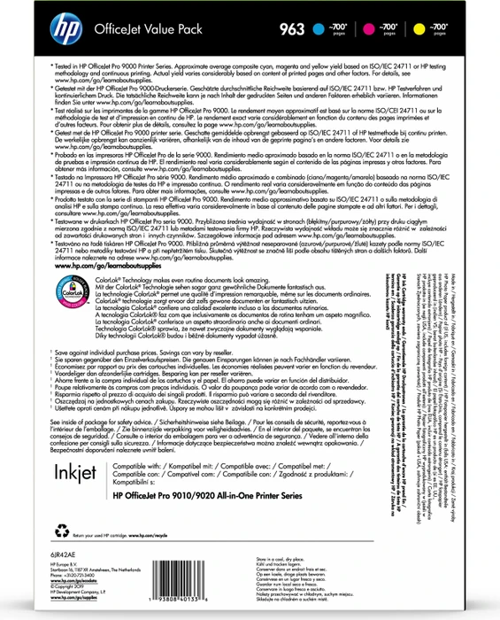 HP Tinte 963 Office Value Pack