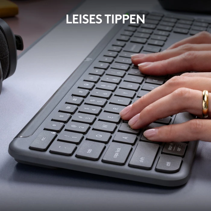 Logitech K950 Signature Slim, Graphite, Logi Bolt, USB/Bluetooth, DE