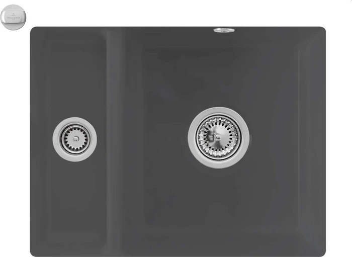 Villeroy & Boch Subway 60 XU Unterbau Becken rechts mit Ablauffernbedienung graphite
