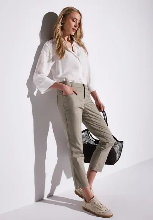 Street One 7/8-Satin Hose buff grey (Damen)