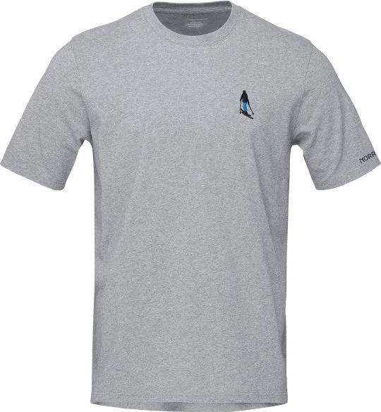 Norrøna Cotton Activity Embroidery T-Shirt kurzarm grey melange (Herren)