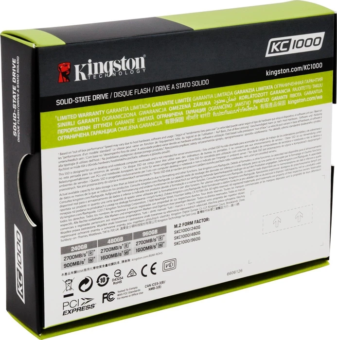 Kingston KC1000 240GB, M.2 2280 / M-Key / PCIe 3.0 x4