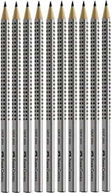 Faber-Castell Grip 2001 Bleistift HB graphit, silber, 10er-Pack
