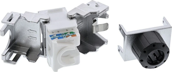 InLine Keystone Modul RJ-45 Buchse/Verlegekabel Cat6a, SNAP-In