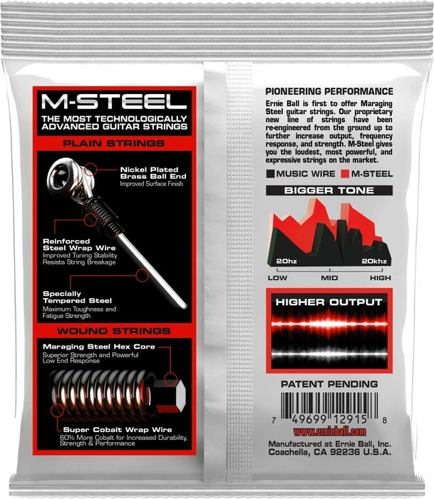 Ernie Ball M-Steel Skinny Top Heavy Bottom Slinky