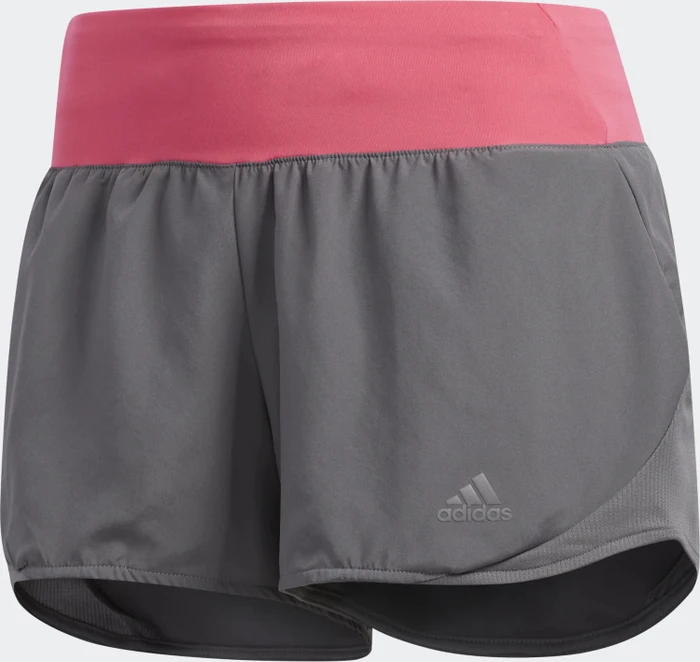adidas Run It Shorts Laufhose kurz grey four/real pink (Damen)