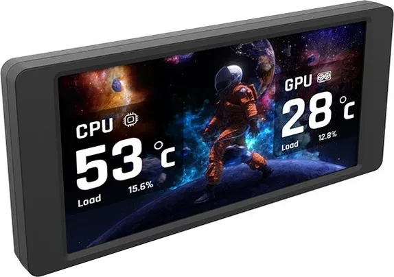 Thermaltake LCD Panel Kit 6.0" für Thermaltake View 390 Air/Thermaltake View 390 TG, Monitor Kit, Black
