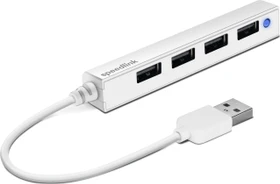 Speedlink Snappy Slim USB-Hub, 4x USB-A 2.0, USB-A 2.0 [Stecker] (SL-140000-WE)
