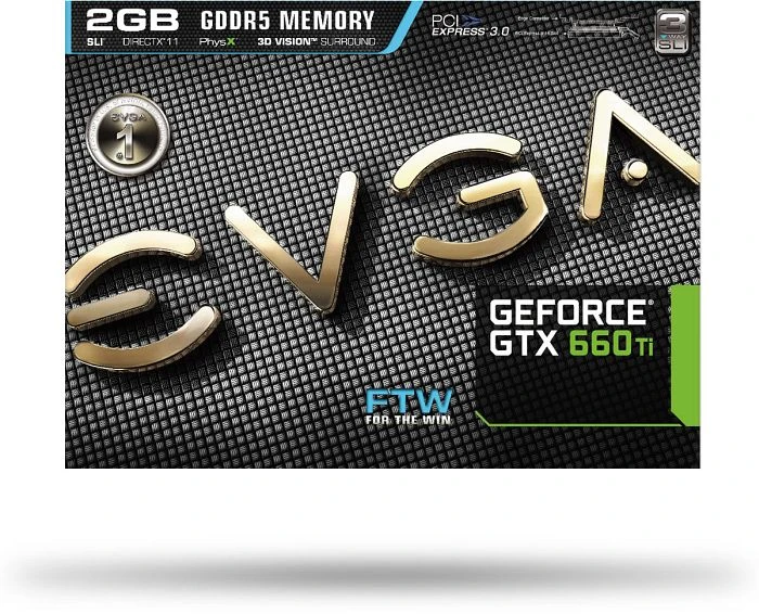 EVGA GeForce GTX 660 Ti FTW, 2GB GDDR5, 2x DVI, HDMI, DP